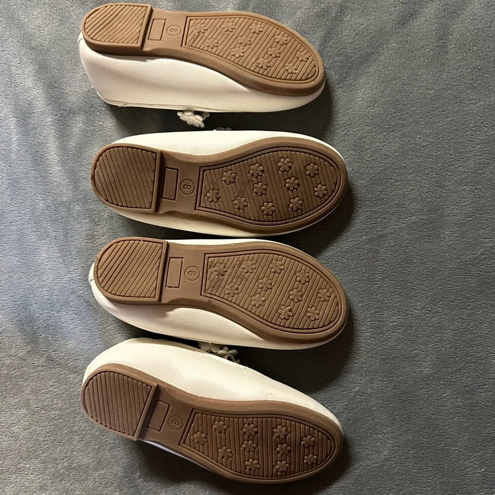 Jumping Beans White Dress Shoes with Floral Strap - Picture 3 of 3